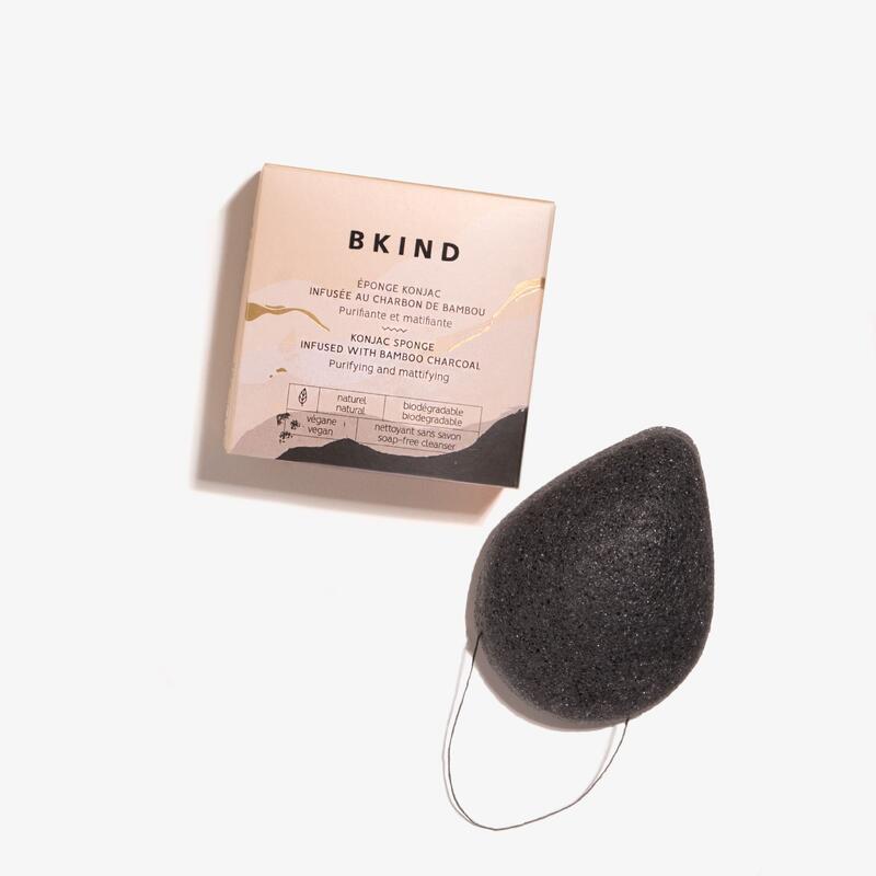 Éponge konjac nettoyante - Charbon de bambou purifiant photo 1